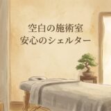 空白の施術室　安心のシェルター